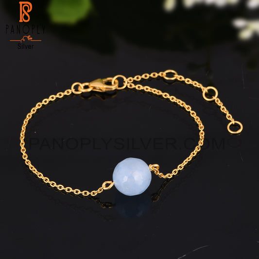18K Gold Plated 925 Silver Chain Bracelet Jewelry