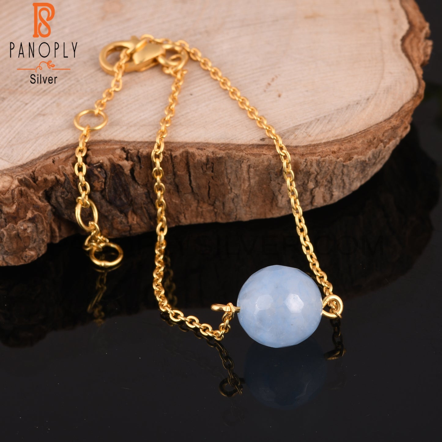 18K Gold Plated 925 Silver Chain Bracelet Jewelry