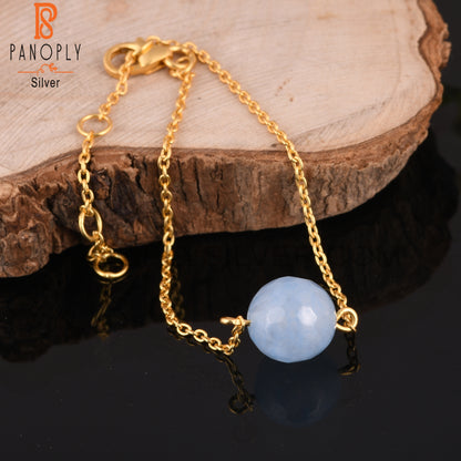 18K Gold Plated 925 Silver Chain Bracelet Jewelry