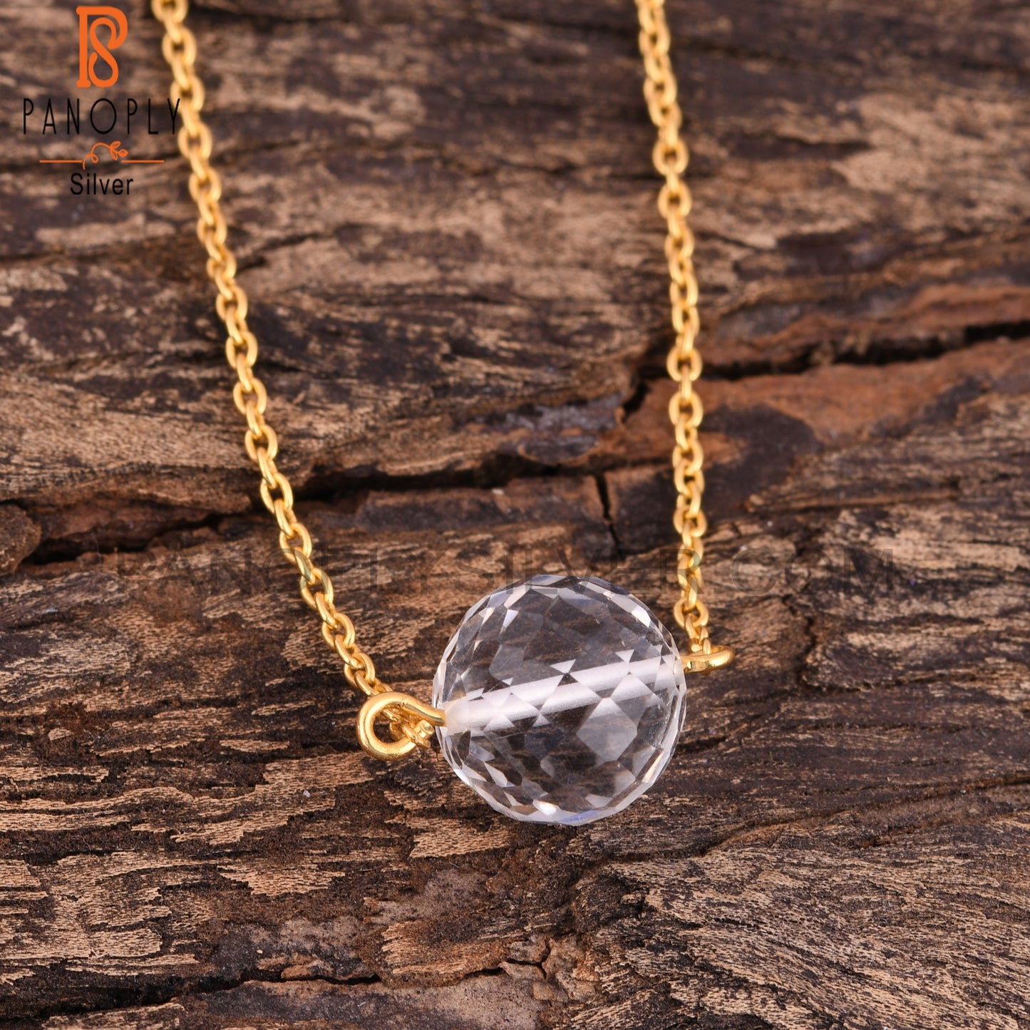 Crystal Quartz Gemstone 925 Silver Chain Bracelet