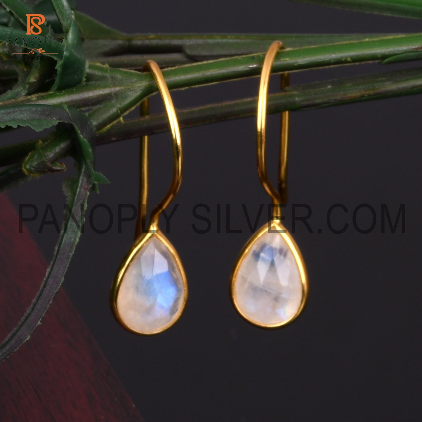 Rainbow Dangle 14K Yellow Gold Plated Earrings