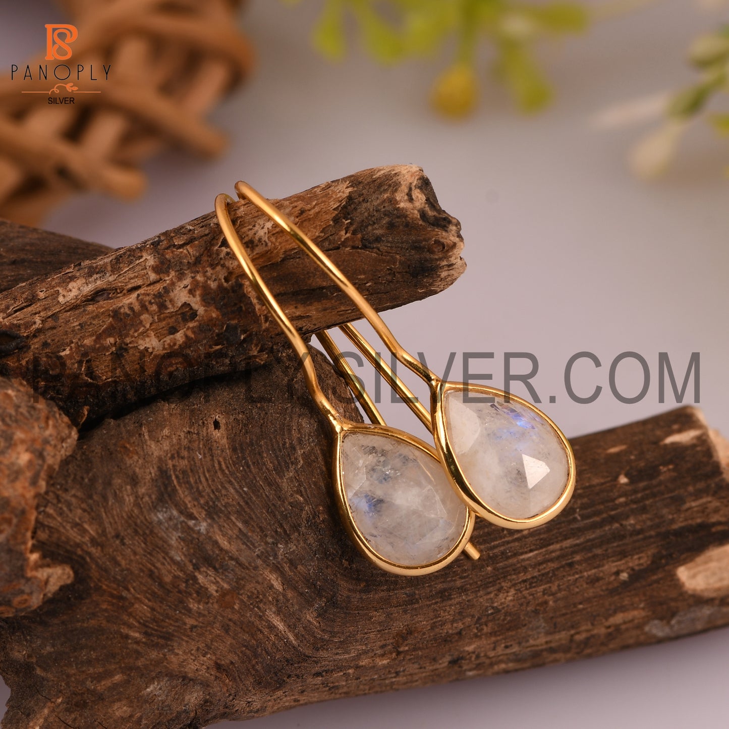 Rainbow Dangle 14K Yellow Gold Plated Earrings