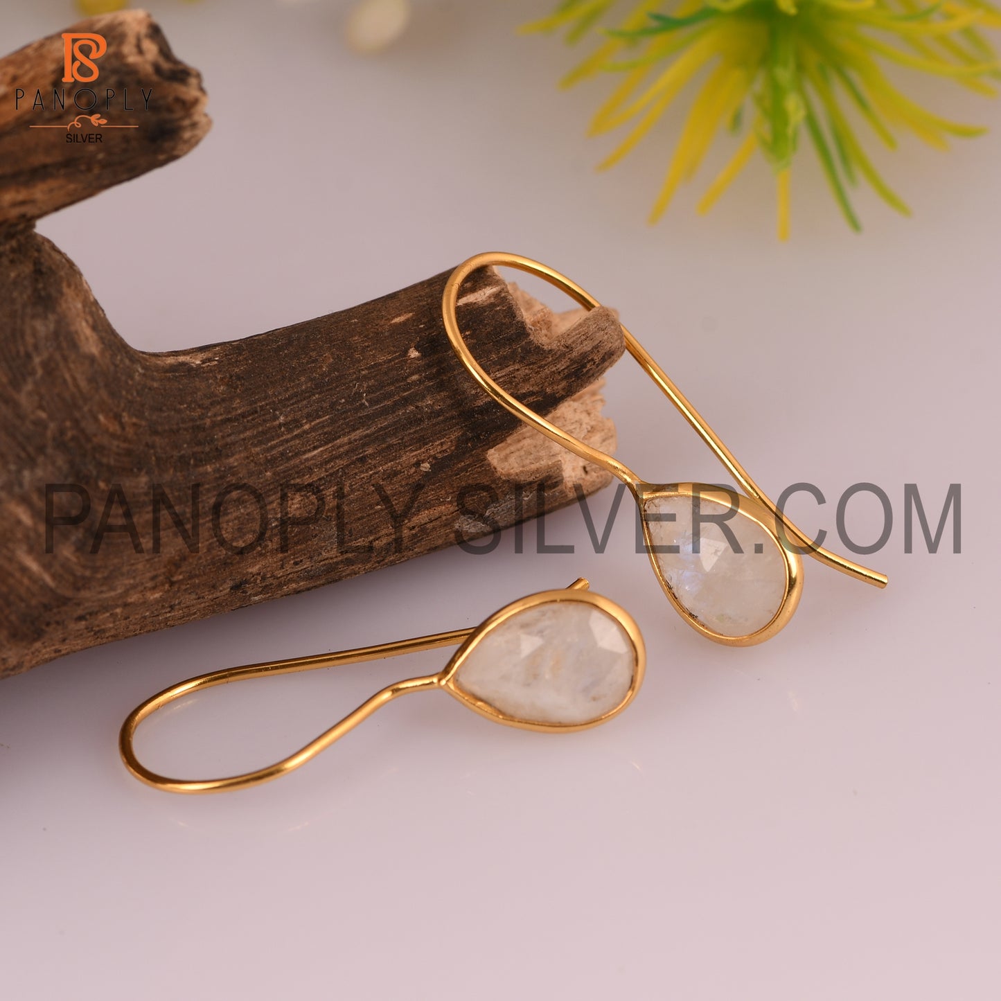 Rainbow Dangle 14K Yellow Gold Plated Earrings