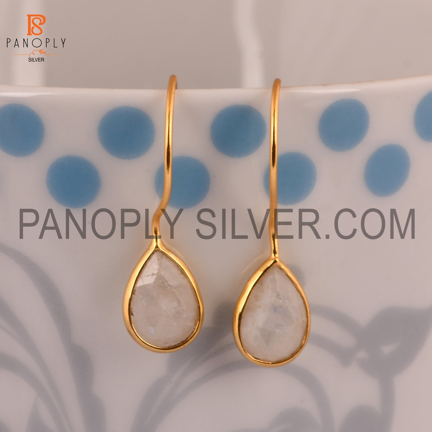 Rainbow Dangle 14K Yellow Gold Plated Earrings
