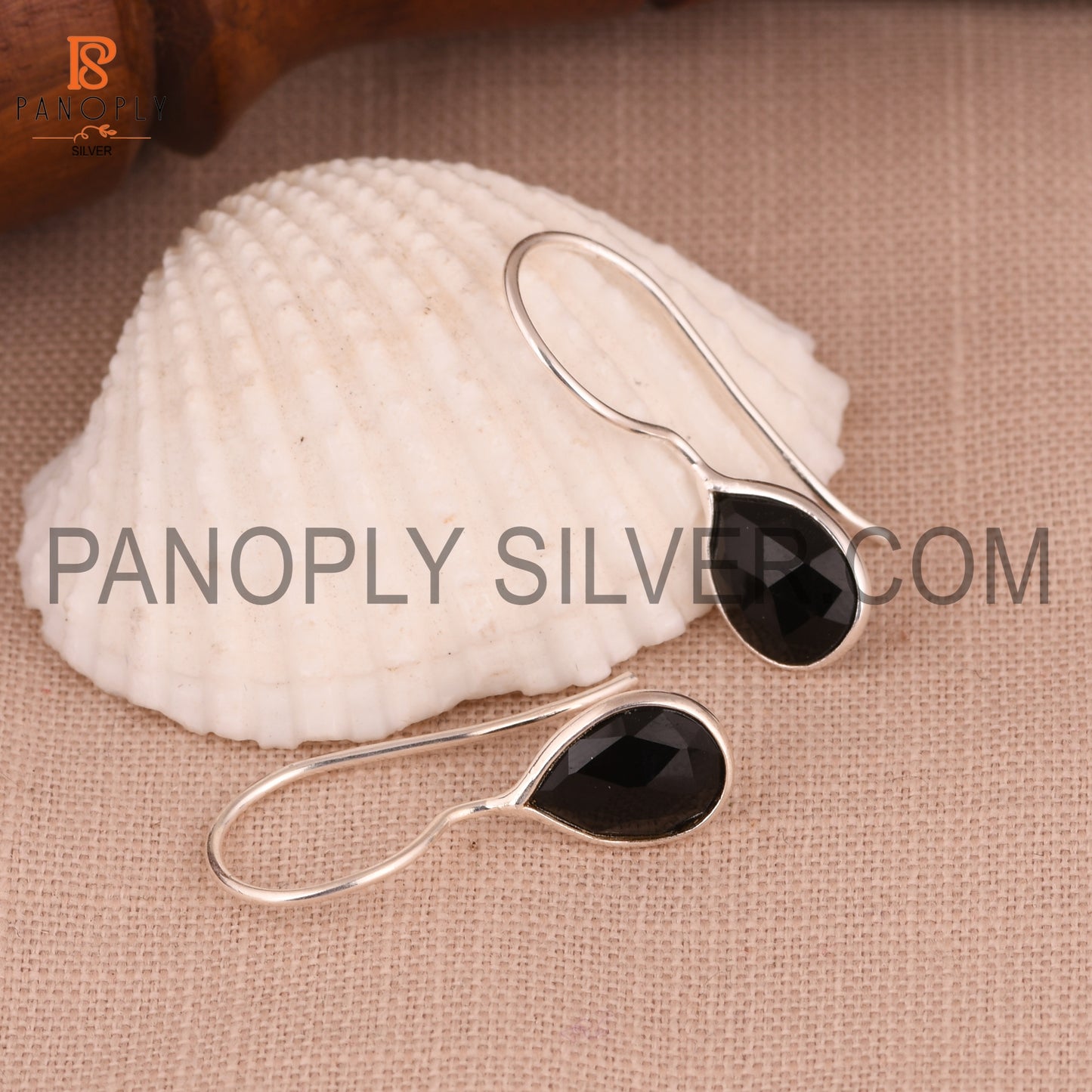Black Onyx Gemstone Fine 925 Silver Black Earrings