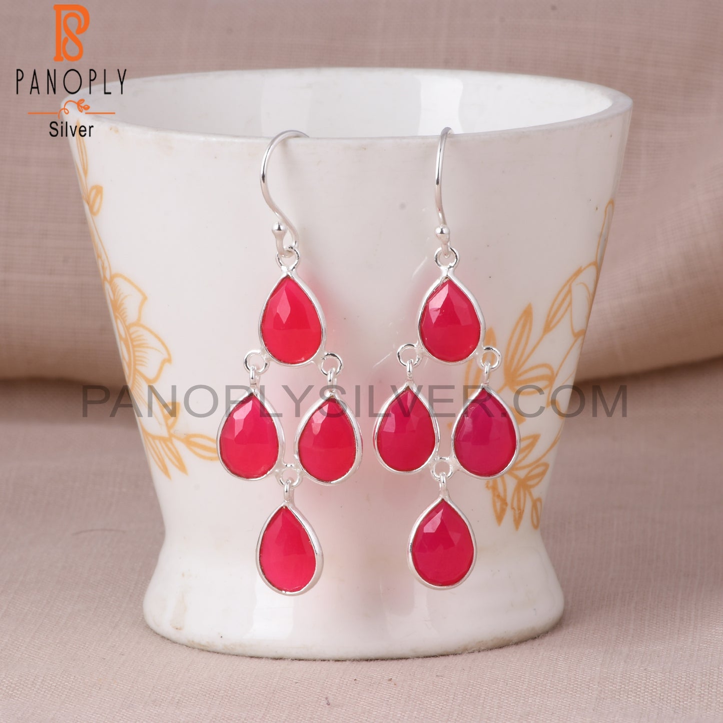 S 925 silver Handmade Chandelier Earrings