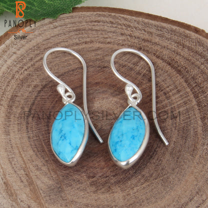 Turquoise Cultured Marquise Dangle Earrings