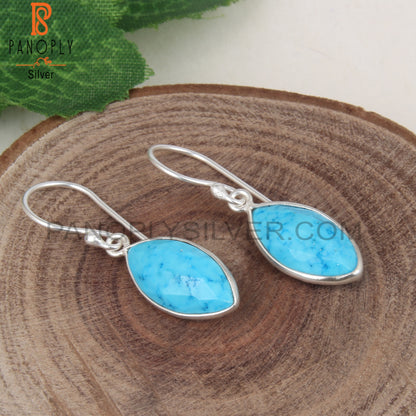 Turquoise Cultured Marquise Dangle Earrings