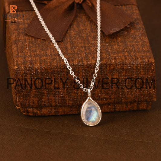 925 Silver Pear Shape Teardrop June Birthstone Pendant