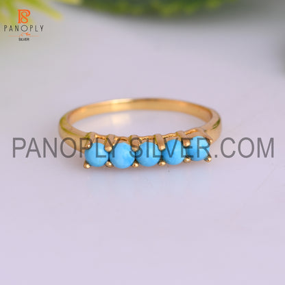 Turquoise Gold Plated 925 Sterling Silver Rings