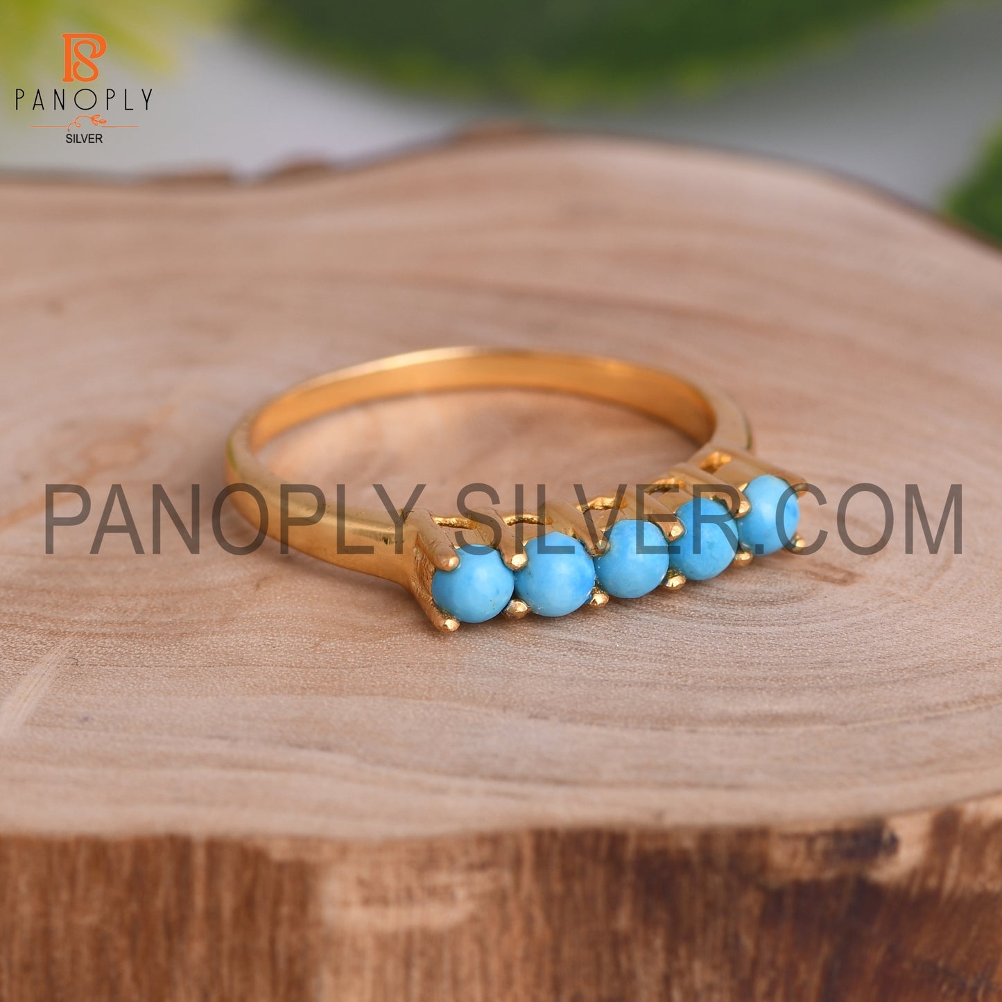 Turquoise Gold Plated 925 Sterling Silver Rings
