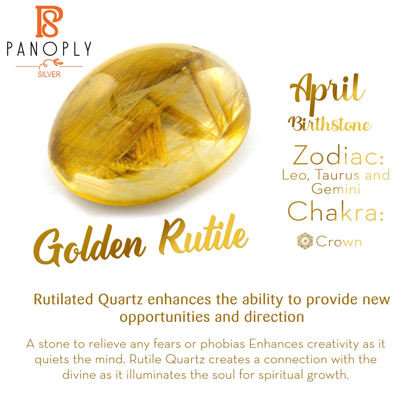 Citrine, Golden Rutile Doublet Apache Gold Crystal Pendant