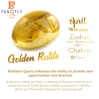 Citrine, Golden Rutile Doublet Apache Gold Crystal Pendant