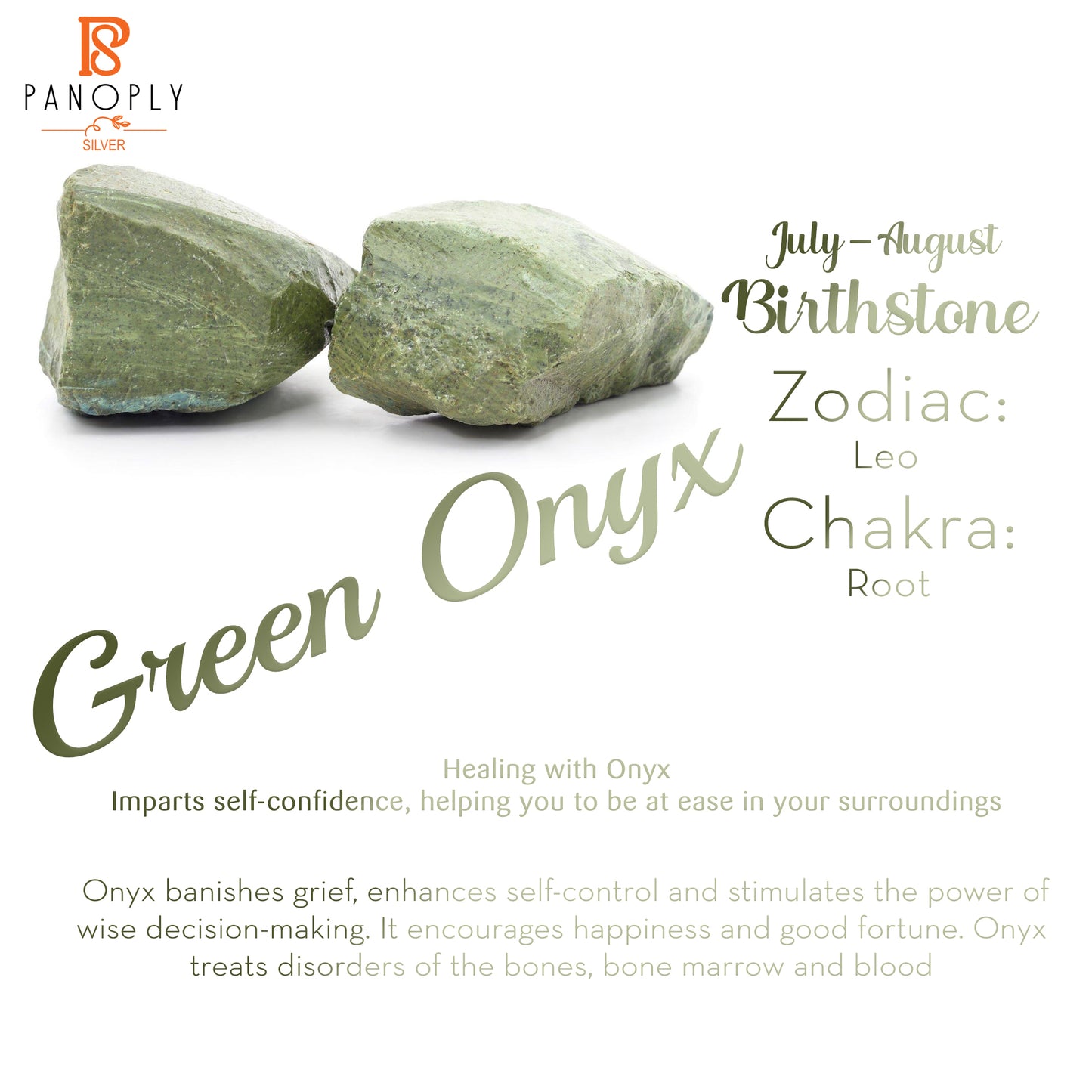 Gemstone Green Onyx 925 Sterling Silver Round Rings