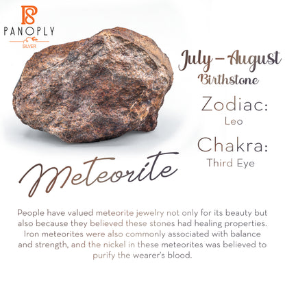 Rough Meteorite & Moldavite 925 Sterling Silver Ring