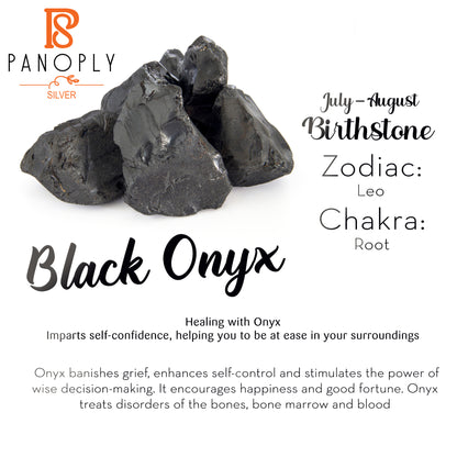 Black Onyx Trllion 925 Sterling Silver Ring