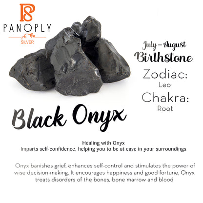 Black Onyx Handmade 925 Silver Circle Cocktail Rings