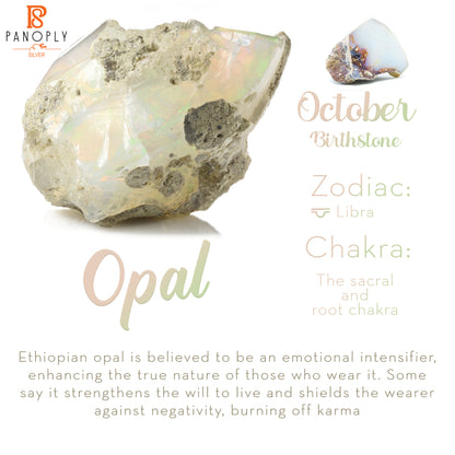 Ethiopian Opal & Smoky Trillion Shape 925 Sterling Silver Ring
