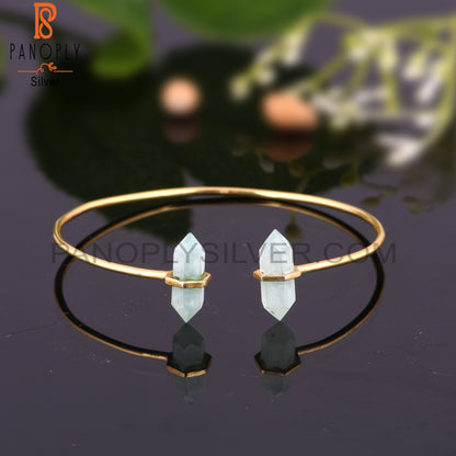 Aqua Chalcedony Pencil Point Terminated Bangles