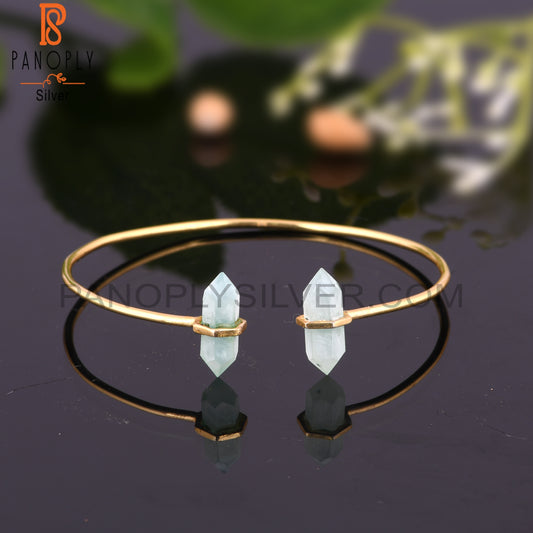 Aqua Chalcedony Pencil Point Terminated Bangles