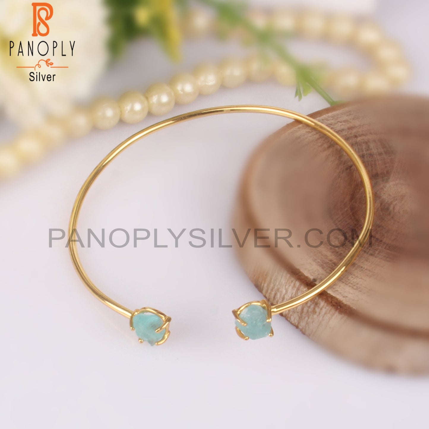 Apatite 925 Quality Openable Rough Bangles