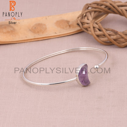 Amethyst 925 Quality Openable Moon Bangles