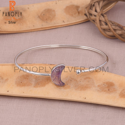 Amethyst 925 Quality Openable Moon Bangles