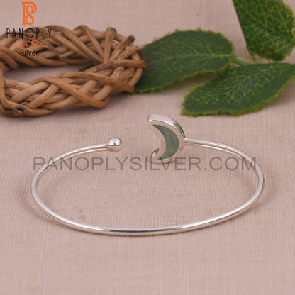 Half Moon Green Strawberry Quartz Wrist Bracelet
