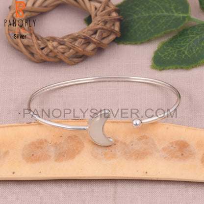 White Moonstone 925 Quality Moon Bangles