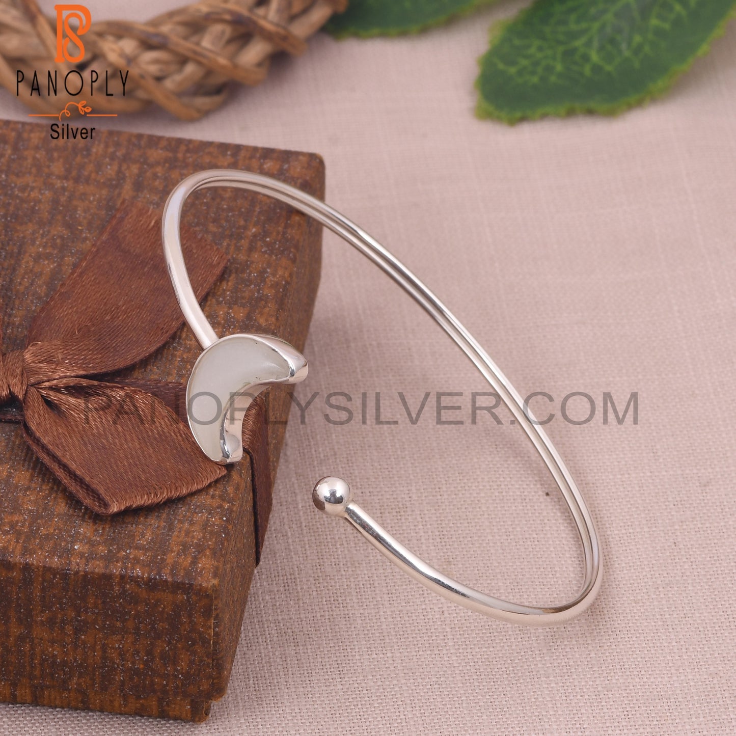 White Moonstone 925 Quality Moon Bangles