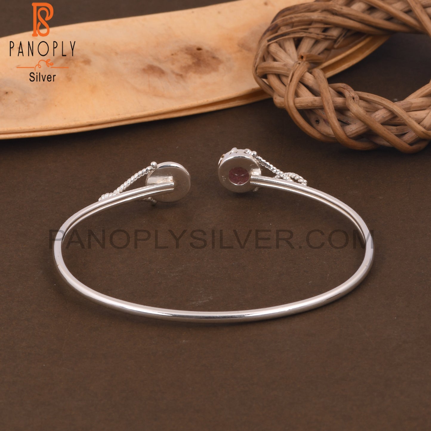 Sleek Band Strawberry Quartz Handcrafted Openable Bangles