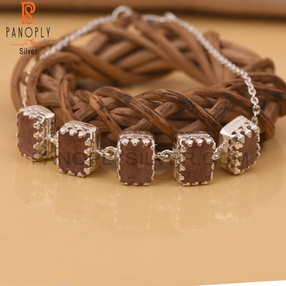 Strawberry Quartz Palm Chain Bracelet