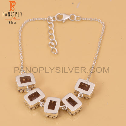 Strawberry Quartz Palm Chain Bracelet