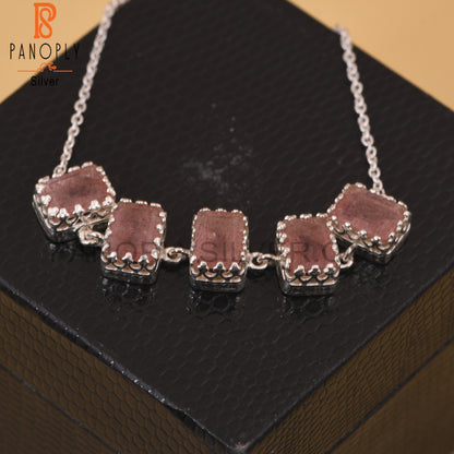 Strawberry Quartz Palm Chain Bracelet