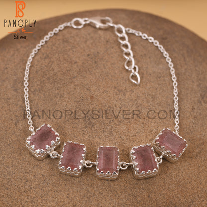 Strawberry Quartz Palm Chain Bracelet