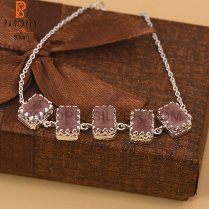 Strawberry Quartz Palm Chain Bracelet
