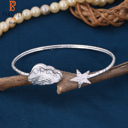 Cloud And Star 925 Sterling Silver Openable Bangles