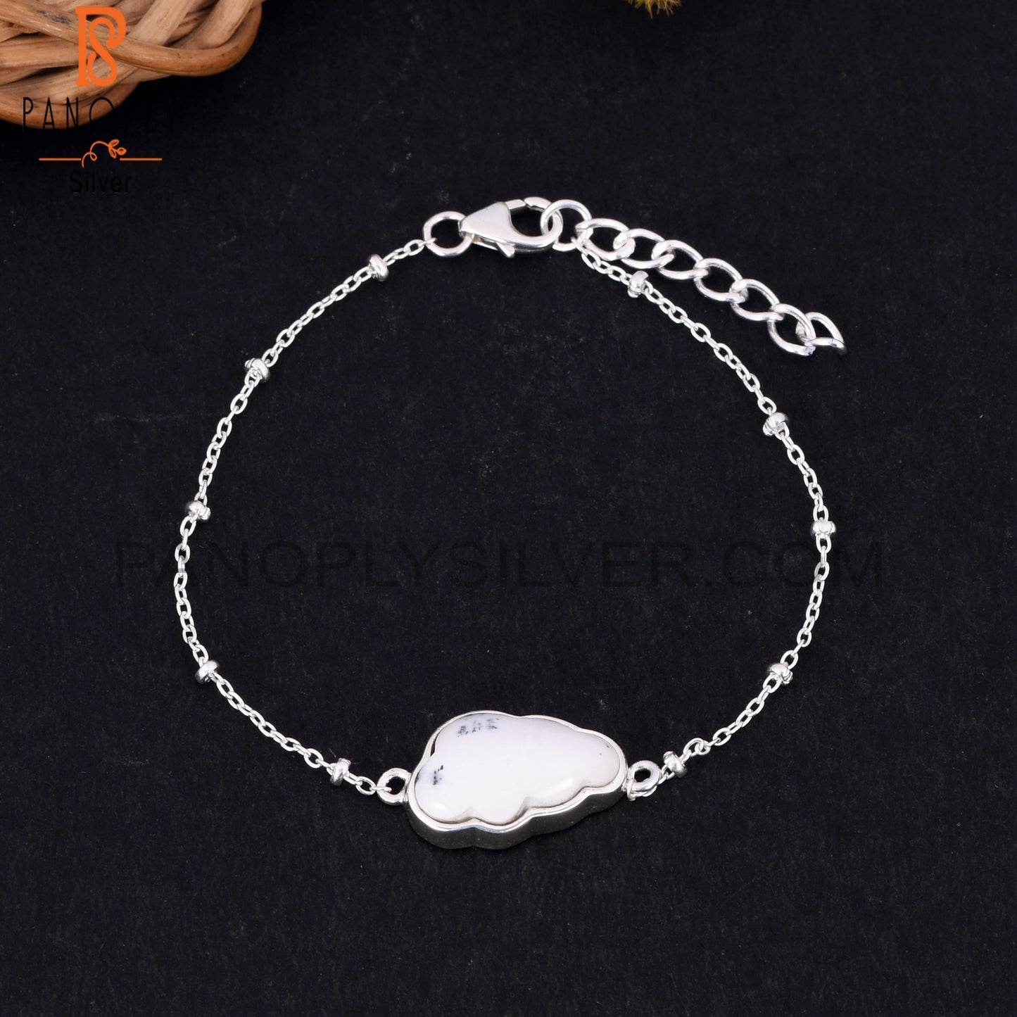 Ball Chain Dendrite Cloud Palm Bracelet