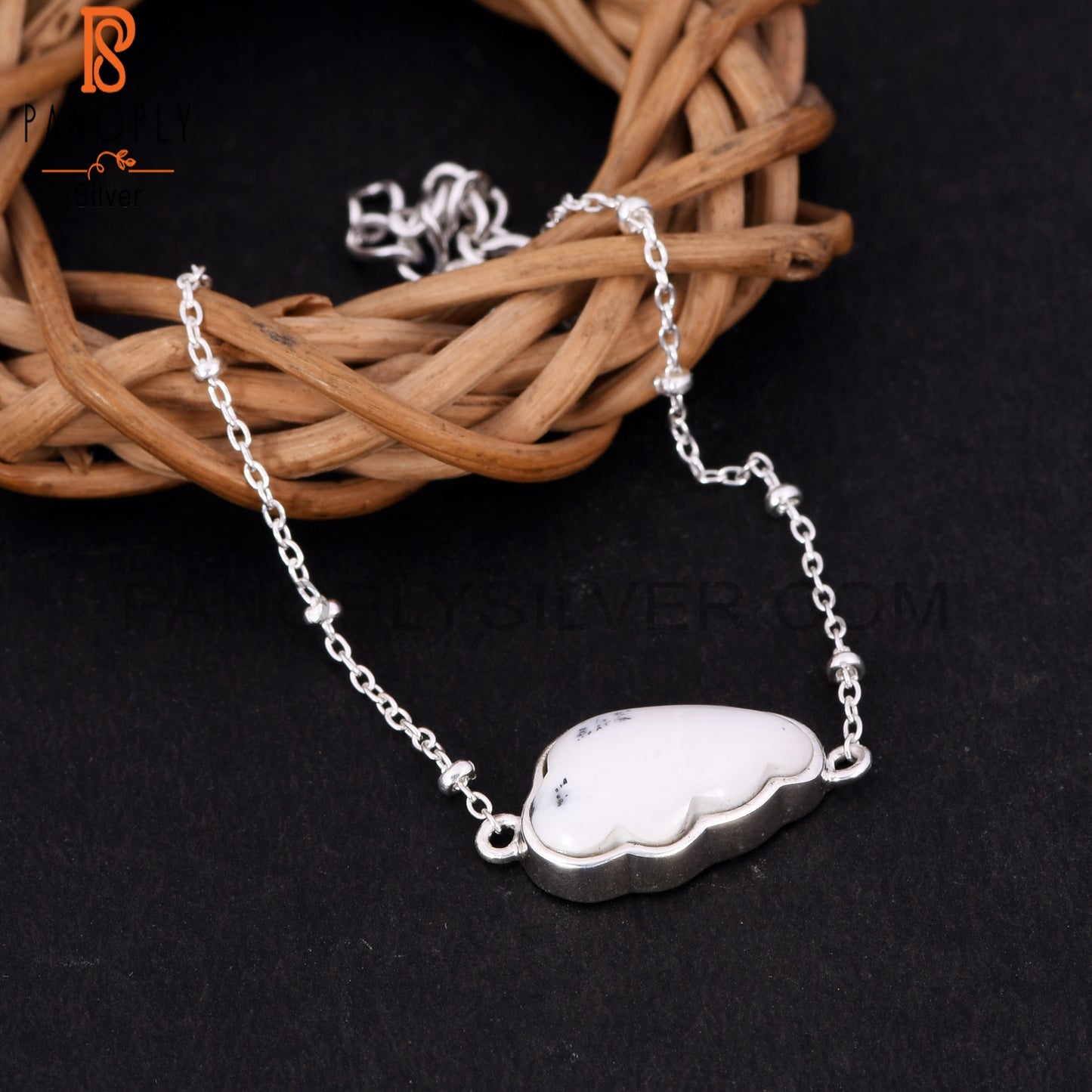 Ball Chain Dendrite Cloud Palm Bracelet