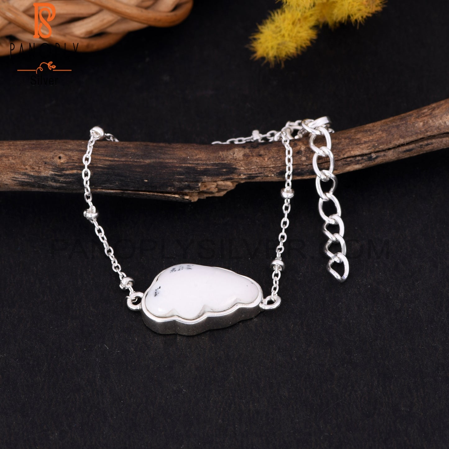 Ball Chain Dendrite Cloud Palm Bracelet