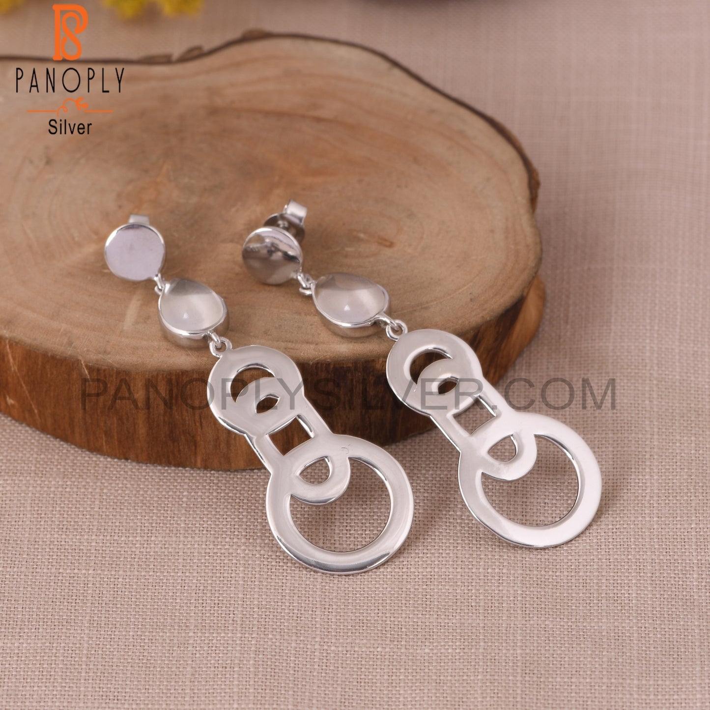 925 Sterling Silver Crystal Dangle Earrings Jewelry