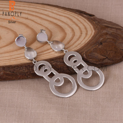 925 Sterling Silver Crystal Dangle Earrings Jewelry