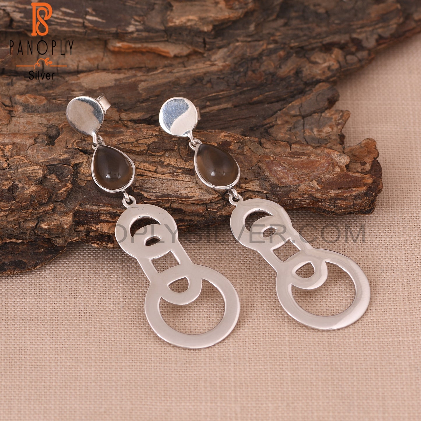 925 Sterling Silver Smoky Quartz Jewelry For Girls