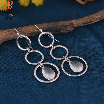 Interlocking Circle Crystal 925 Starling Silver Earrings