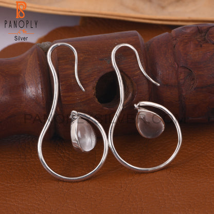 Crystal Quartz 925 Sterling Silver Curved Earrings