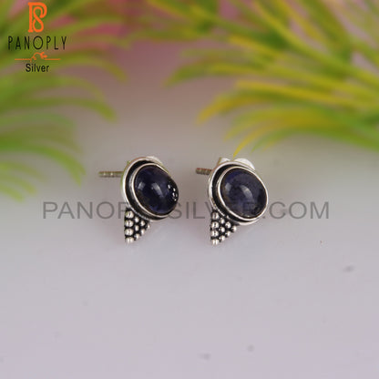 Iolite 925 Sterling Silver Hypoallergenic Anniversary Earring