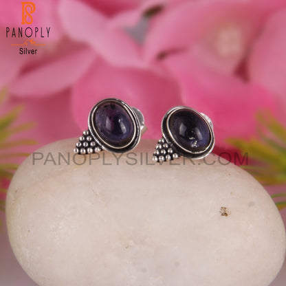 Iolite 925 Sterling Silver Hypoallergenic Anniversary Earring