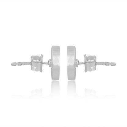 Simple Malachite Inlay 925 Stamp Sterling Silver Earrings