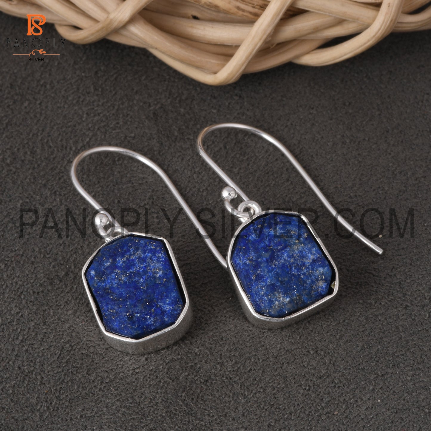 Pure 925 Sterling Silver Gemstone Statement Earrings