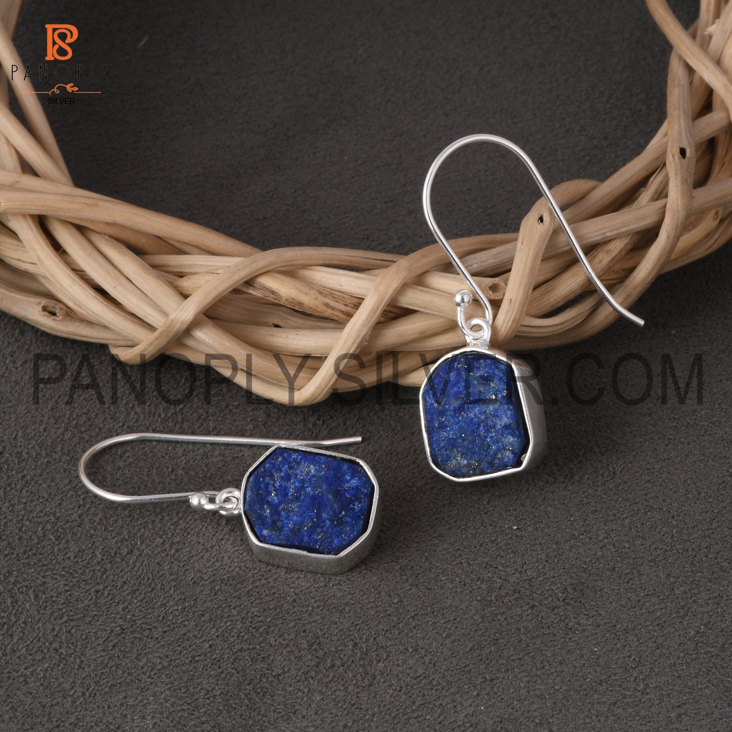 Pure 925 Sterling Silver Gemstone Statement Earrings